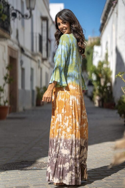 Maxi Vestido Bubbles verde - Imagen 4
