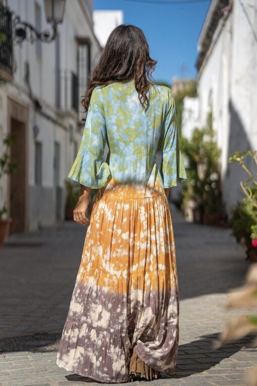 Maxi Vestido Bubbles verde - Imagen 3