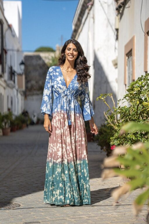 Maxi Vestido Bubbles azul - Imagen 2