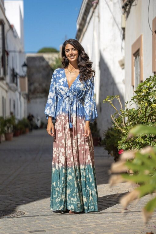 Maxi Vestido Bubbles azul - Imagen 6