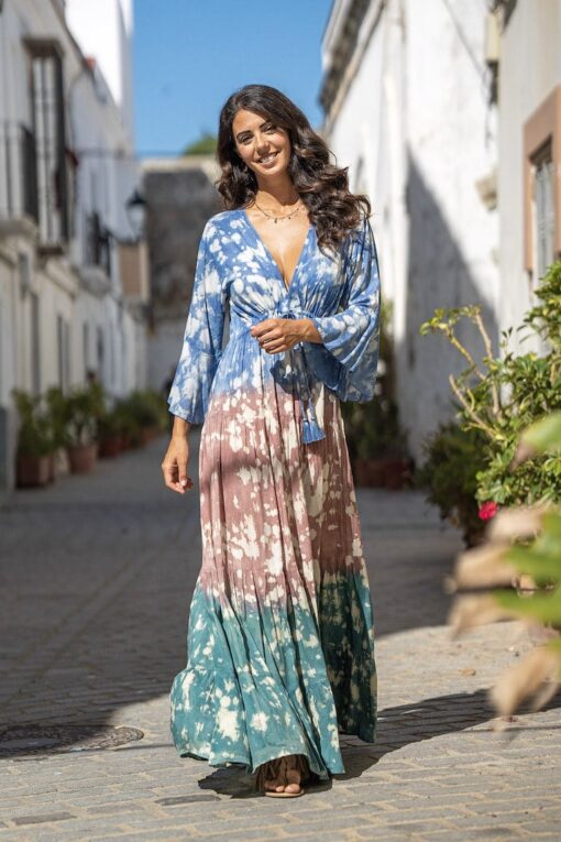 Maxi Vestido Bubbles azul - Imagen 5
