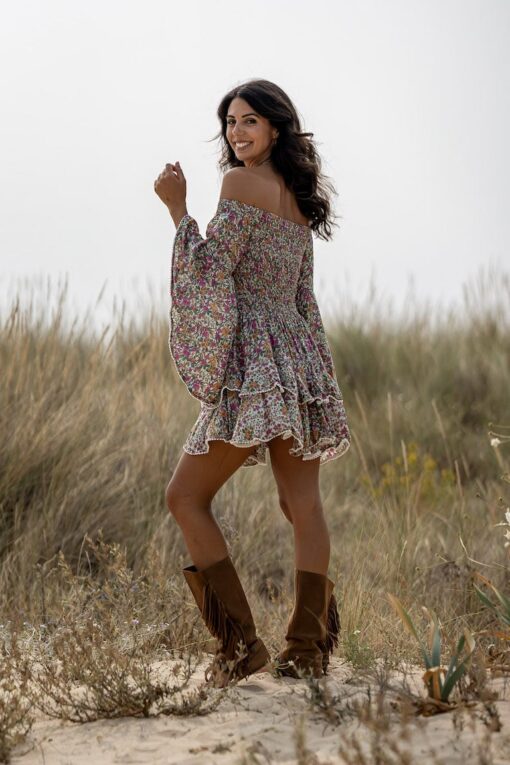 Vestido MUSE corto rosa - Imagen 5