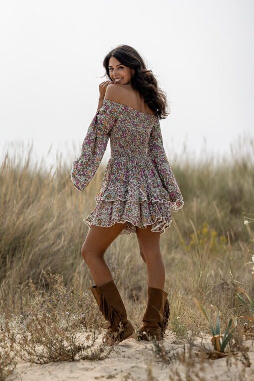 Vestido MUSE corto rosa - Imagen 4