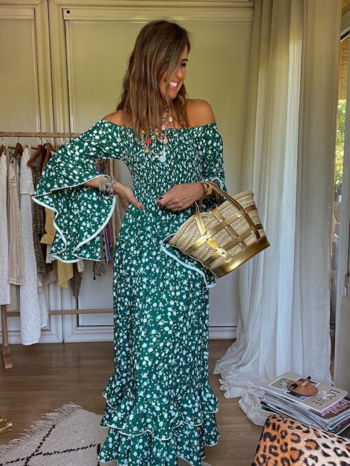 Maxi Vestido Verona verde - Imagen 2