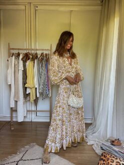Maxi Vestido Sofi mostaza