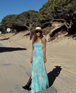 Vestido Oahu turquesa