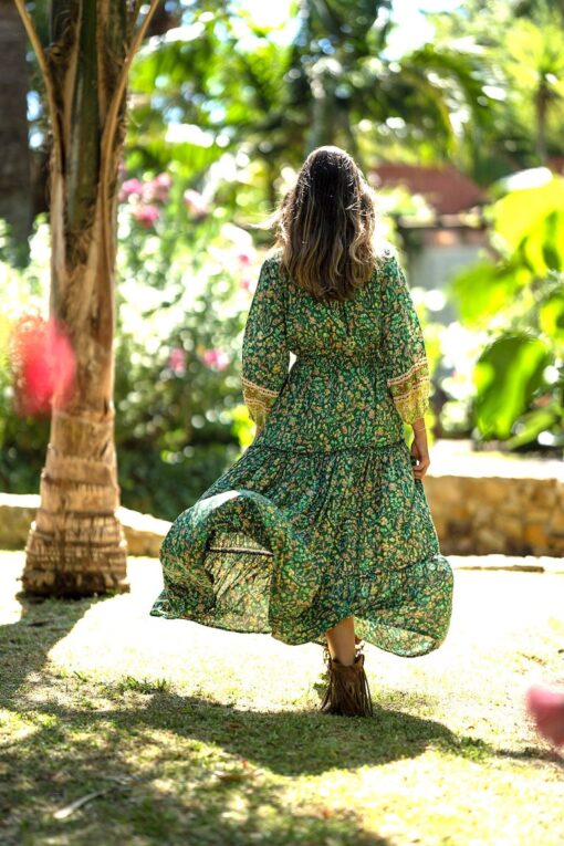 Vestido Verona verde - Imagen 8