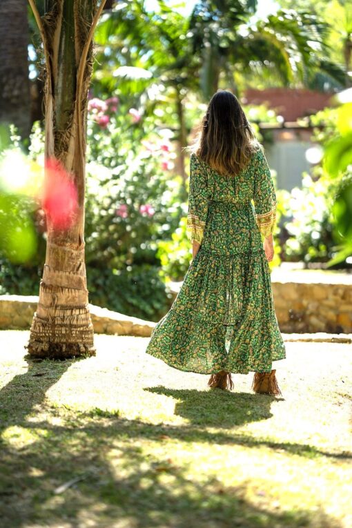 Vestido Verona verde - Imagen 9