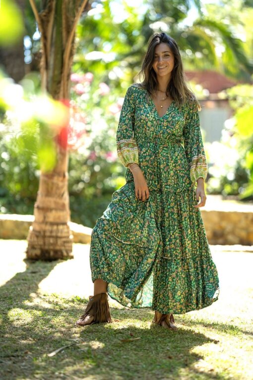 Vestido Verona verde - Imagen 11