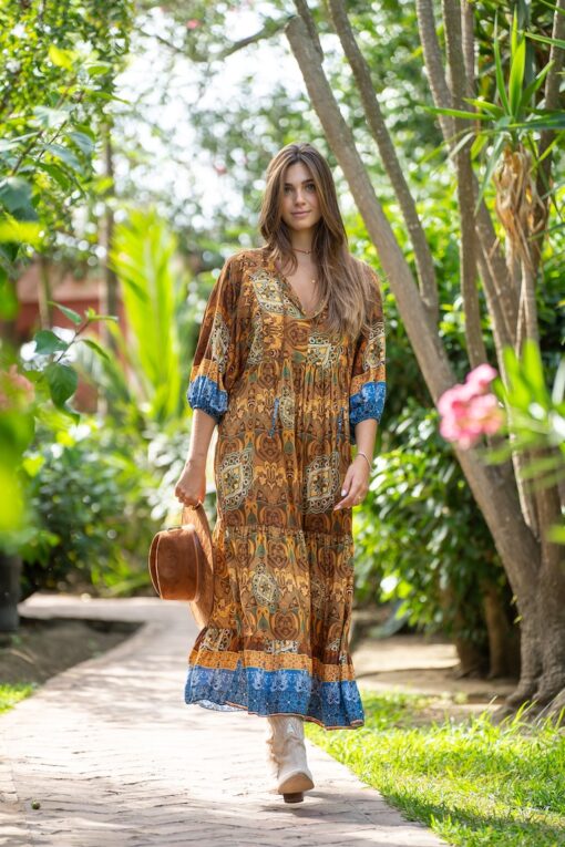 Vestido REGINE ocre - Imagen 14