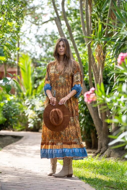 Vestido REGINE ocre - Imagen 13