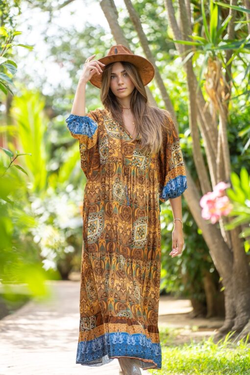 Vestido REGINE ocre - Imagen 8
