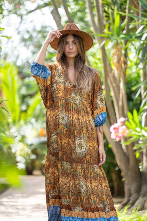 Vestido REGINE ocre - Imagen 7