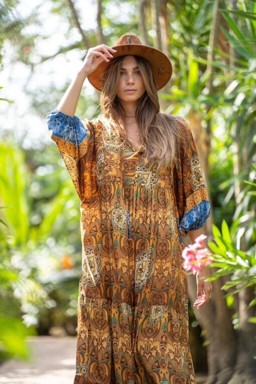 Vestido REGINE ocre - Imagen 6