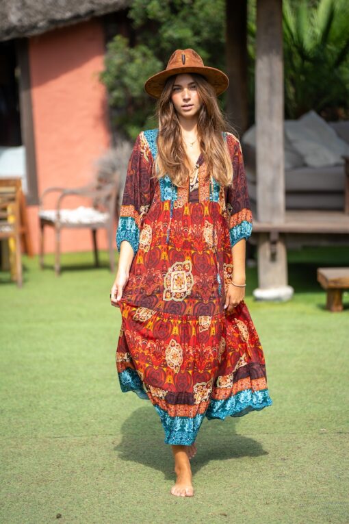 Vestido REGINE granate - Imagen 4