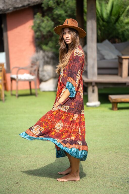 Vestido REGINE granate - Imagen 3