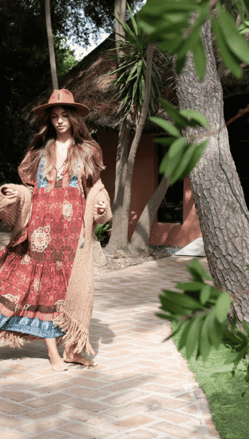 Vestido REGINE granate - Imagen 8