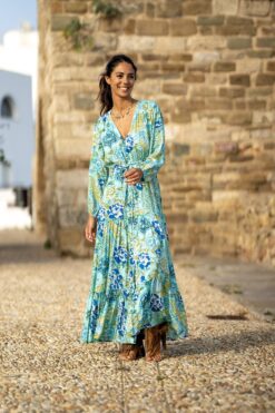 Maxi Vestido Chiara turquesa