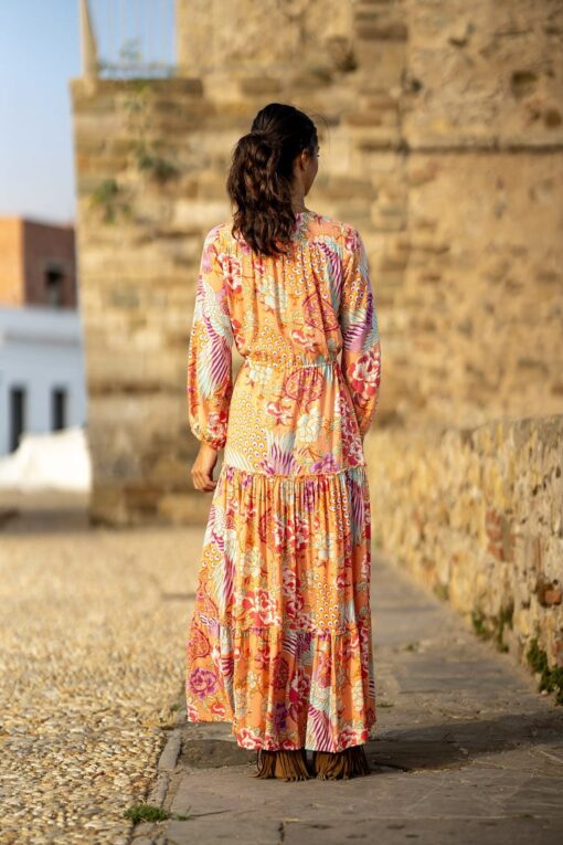 Maxi Vestido Chiara salmón - Imagen 8