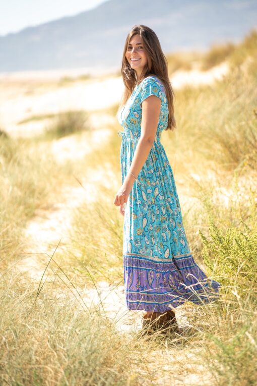 Vestido Génova turquesa - Imagen 2