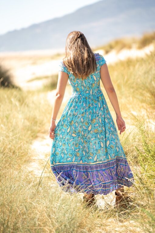 Vestido Génova turquesa - Imagen 3