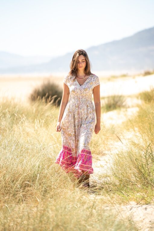 Vestido Génova rosa - Imagen 7