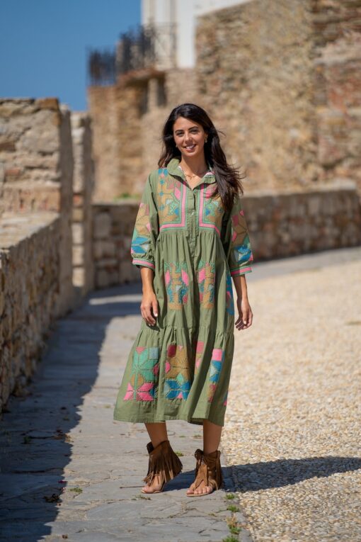 Vestido ANTAY kaki - Imagen 4