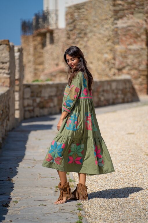 Vestido ANTAY kaki - Imagen 3