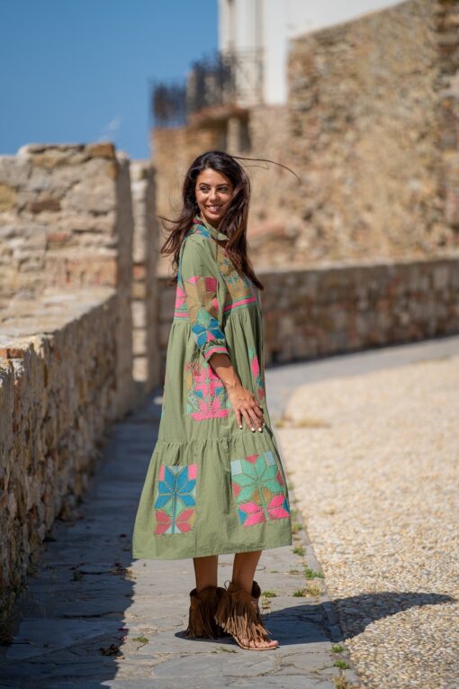 Vestido ANTAY kaki - Imagen 2