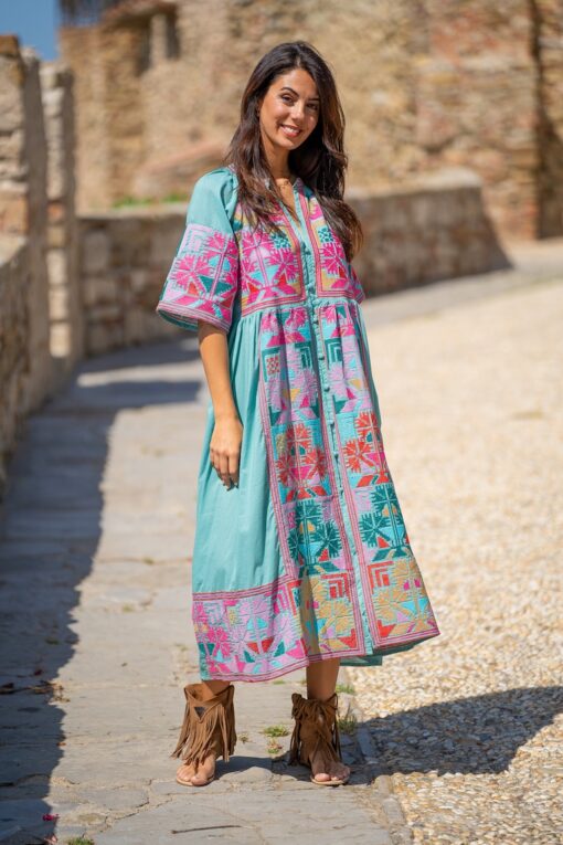 Vestido ARAMI turquesa - Imagen 2