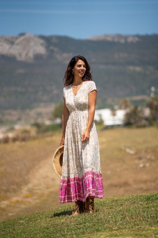 Vestido Génova rosa - Imagen 4