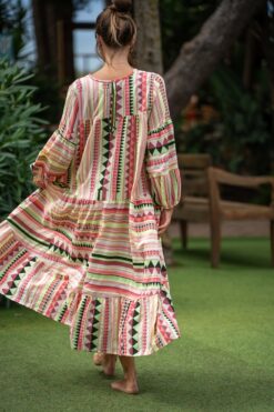 Vestido Tribal salmón