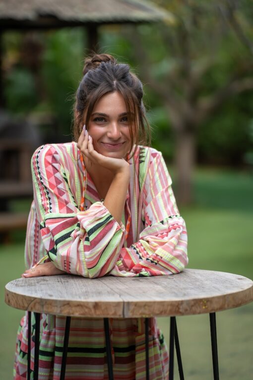Vestido Tribal salmón - Imagen 4
