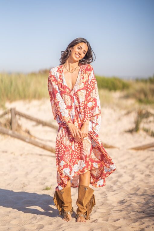 Vestido Chiara granate - Imagen 6