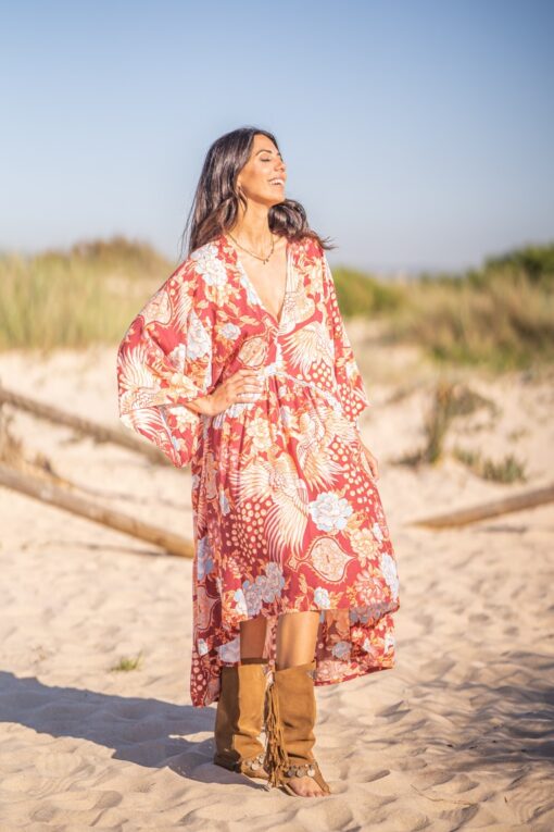 Vestido Chiara granate - Imagen 5