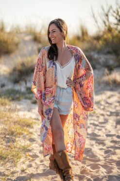 Kimono Chiara salmón