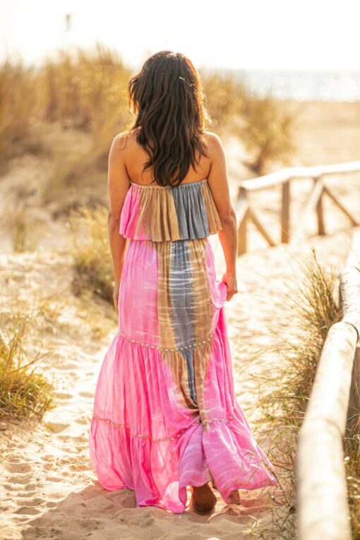 Maxi Vestido VARADERO rosa - Imagen 11