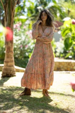 Vestido Marbella salmón