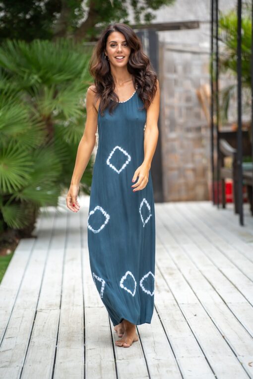 Vestido Lanzarote open back azul - Imagen 4
