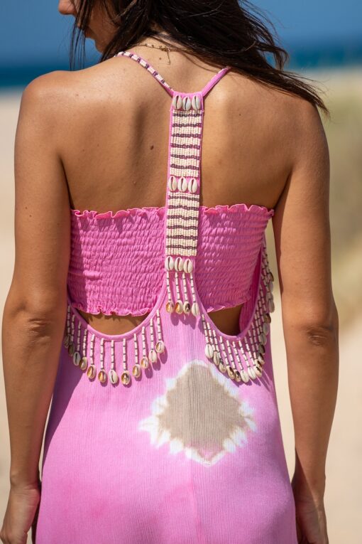 Vestido Lanzarote open back rosa - Imagen 7