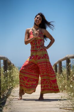 Mono Azteca open back rosa