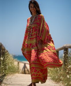 Kimono Azteca rosa