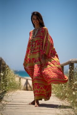 Kimono Azteca rosa