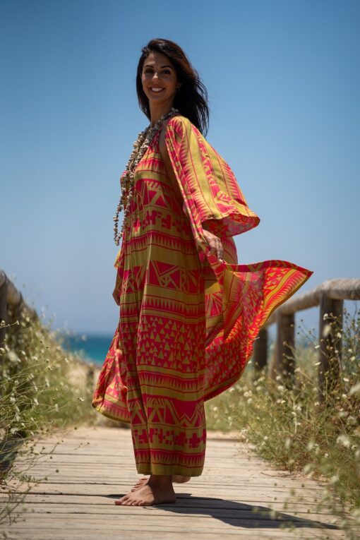 Kimono Azteca rosa - Imagen 5