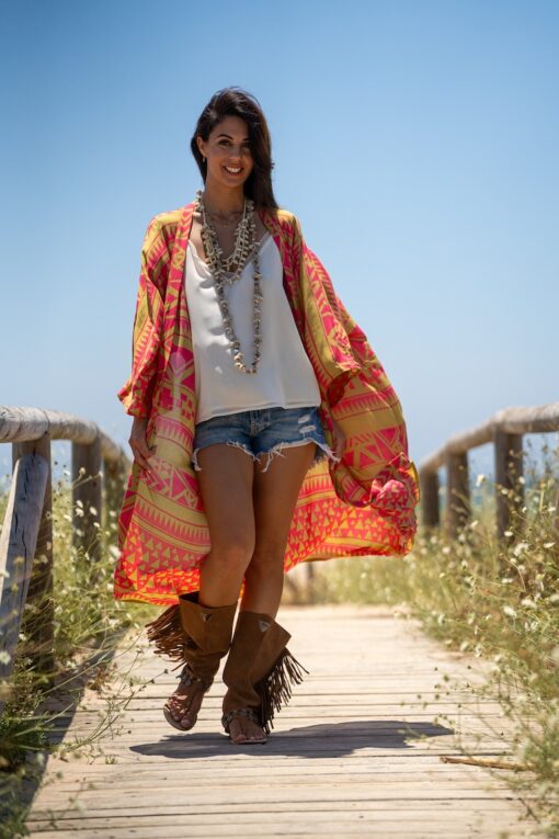 Kimono Azteca rosa - Imagen 3
