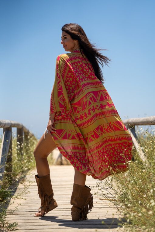 Kimono Azteca rosa - Imagen 2