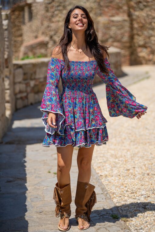 Vestido Estepona corto azul