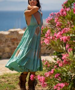 Maxi Vestido Lanzarote aguamarina