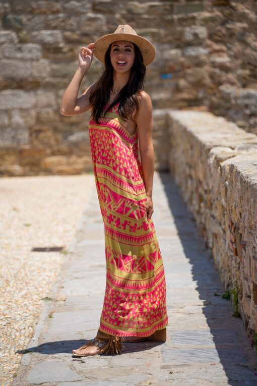 Vestido Azteca rosa - Imagen 4