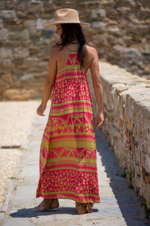 Vestido Azteca rosa - Imagen 3